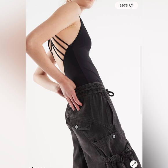 Free people Sydney Halter Bodysuit. NWT. Navy academy - Picture 6 of 8